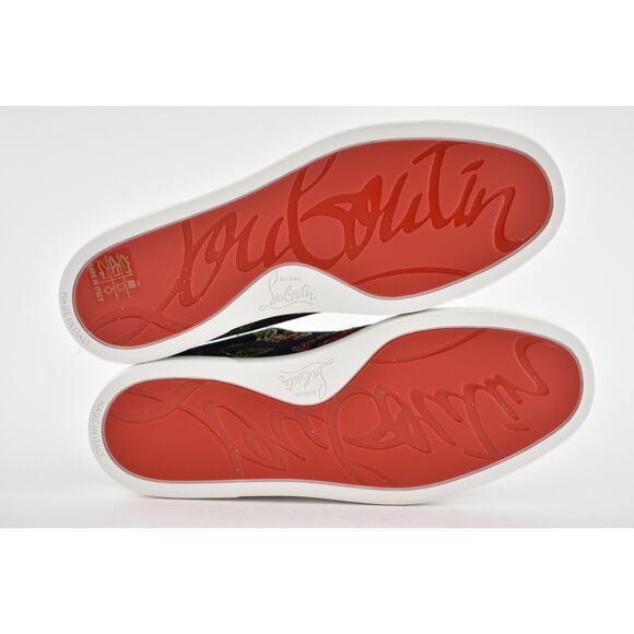 Christian Louboutin Vieira Orlato Flat Black Velvet Lace Up Low Top Sneaker 41 - Picture 12 of 12